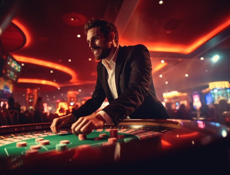 Turnamen Free Fire World Series di platform slot bom menampilkan tim profesional berkompetisi dengan grafis arena pertandingan yang detail